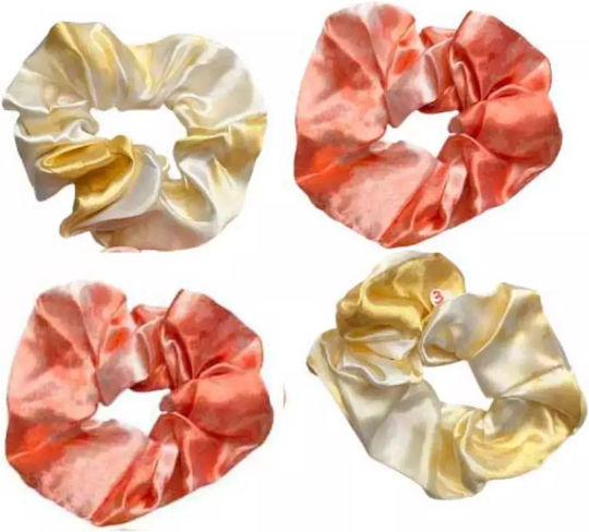 Set de 4 elastice de păr din satin galben portocaliu Bode 47282