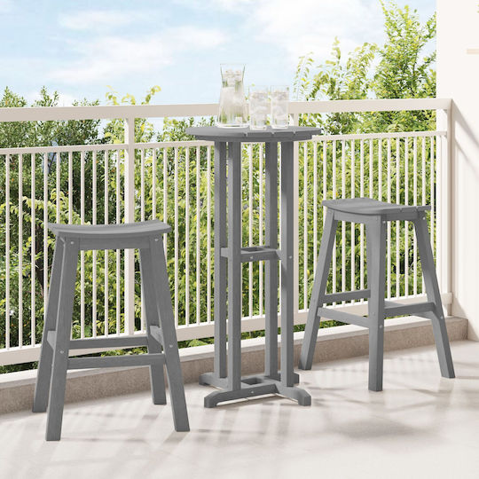 Hölzernes Barhocker Offen Grau 2 Stück 43x52x73,5cm Hölzernes Barhocker Offen Grau 2 Stück 43x52x73,5cm
