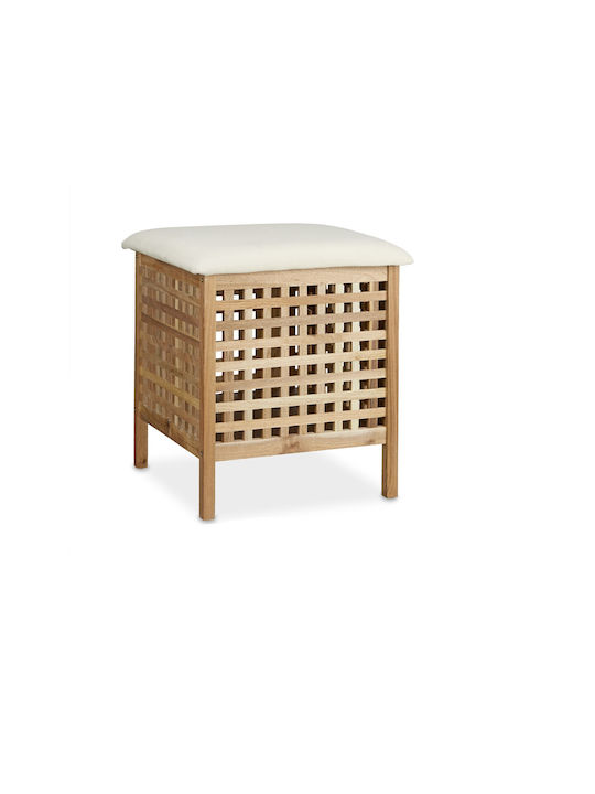 Relaxdays Coș De Rufe Din Lemn 52lt 49x49x52cm Maro Relaxdays Coș De Rufe Din Lemn 52lt 49x49x52cm Maro
