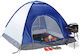 Relaxdays Cort De Camping Pop Up Albastru 3 Anotimpuri Pentru 2 Persoane 135x200x135cm