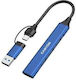 Canyon Hub 4 Θυρών USB 2.0 με σύνδεση USB-A Μπλε
