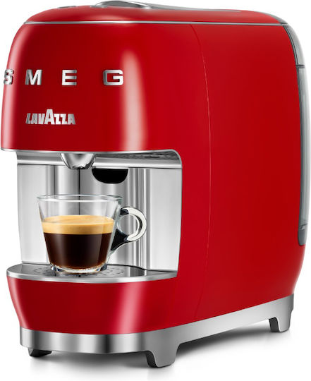 Smeg Καφετιέρα για Κάψουλες A Modo Mio Πίεσης 10bar Κόκκινη