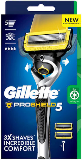 Gillette Proshield 5 Razor cu Cap de schimb 5 lame și bandă lubrifiantă