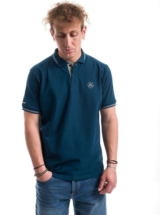 Double Polo T-shirt Πετρόλ
