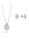 Paraxenies Set with Necklace & Earrings from Silver with Stones