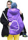 Winter Backpack Cover Purple Hood Pocket