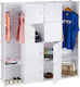 Relaxdays Plastic Storage Case in White Color 145.5x145.5x36.5cm 1pcs