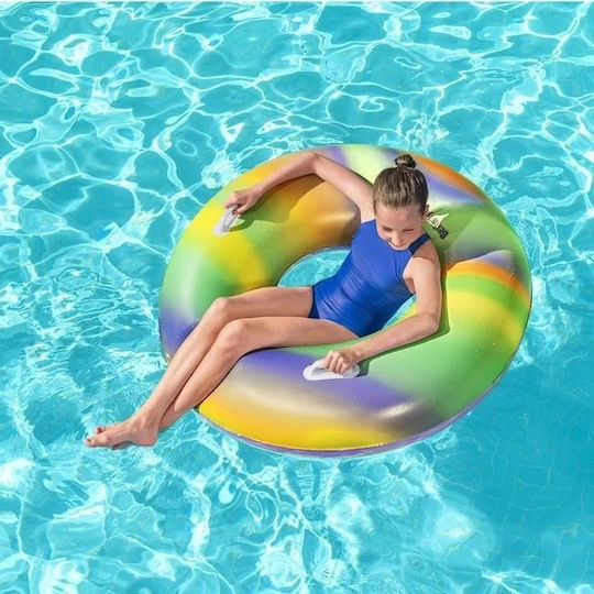 Leagăn gonflabil curcubeu cu mânere Bestway Ø119 cm multicolor