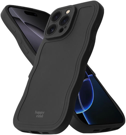 HappyCase Back Cover Σιλικόνης Μαύρο (iPhone 16 Pro)