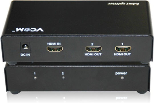 Vcom Dd412a Splitter 1x Hdmi Input To 2x Hdmi Outputs