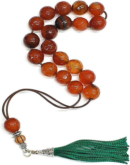 Roloi Komboloi Agate Worry Beads Honey 30cm