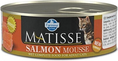 Matisse Wet Food for Cats in Cans with Salmon, Chicken, Rice and Liver 85gr