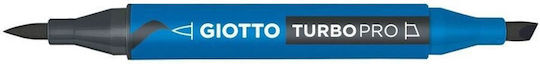 Giotto Turbo Pro Μαύρος Μαρκαδόρος Ζωγραφικής με Διπλή Μύτη
