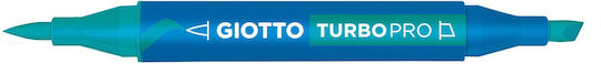 Giotto Turbo Pro Πράσινος Μαρκαδόρος Ζωγραφικής με Διπλή Μύτη