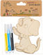 Wooden Decorative Set 2 Dogs 8x10cm 3 Markers