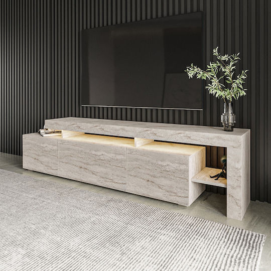 Beliz Επιδαπέδιο με Φωτισμό Led Travertine Beige 192x37x53εκ. Beliz Επιδαπέδιο με Φωτισμό Led Travertine Beige 192x37x53εκ.