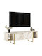 Έπιπλο Τηλεόρασης Marble Effect White-gold Μ160xΠ40xΥ47.6cm