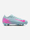 Mercurial Vapor 16 Pro FG Kids Soccer Cleats Molded Outsole Light Blue