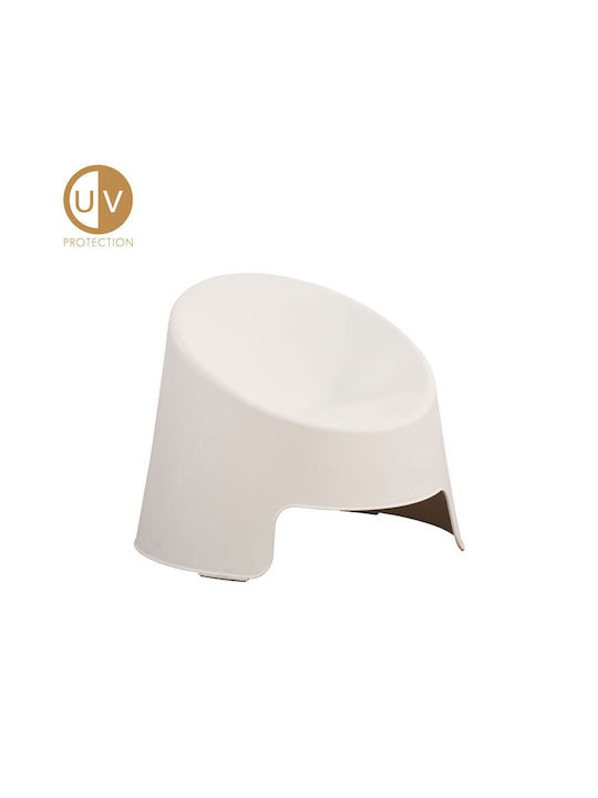 Outdoor Armchair Polypropylene Uovo White 84x79...