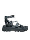Sandale Casual Damă De Piele Negru