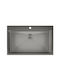 Helika Terra100M Ενθέτος Νεροχύτης Ιnox PVD Μ79xΠ45cm Brushed Gunmetal
