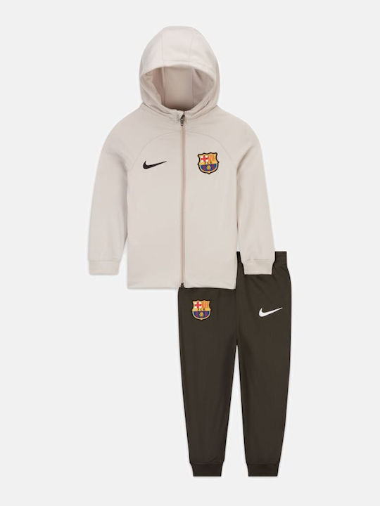Nike Kids Sweatpants Set Beige 2pcs Fc Barcelona Strike DX3568-221
