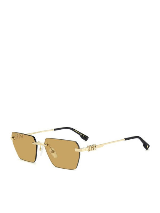 Dsquared2 Men's Sunglasses with Gold Metal Frame and Gold Gradient Lens D20102/SJ5G/HO