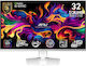 MSI MPG 321URXWDE QD-OLED HDR Monitor 31.5" 4K 3840x2160 240Hz White