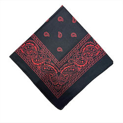 Bandana Headband Black Red Bandana Headband Black Red