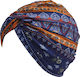 Brims Trims Women's Turban Orange Blue