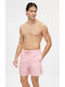 Costum De Baie Bărbați Bermude Roz Waves Cu Modele