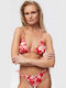 Bikini Τριγωνάκι Floral Red/pink Hibiscus
