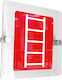 Sign 15x15cm ''Escape Ladder 2'' Red-White Thickness 5mm Acrylic Plexiglass 662555