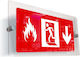 Sign 15x30cm ''Emergency Exit Down'' Red Thickness 5mm Acrylic Plexiglass 213322