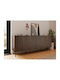 Bufet Dortivu 101 din Lemn & Metal Walnut, Black 201x42x81cm