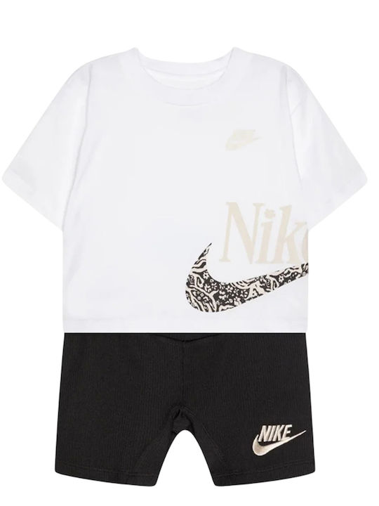 Nike Παιδικό Σετ με Σορτς Καλοκαιρινό 2τμχ Λευκ...