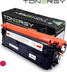 Тонер касета за HP Color LaserJet Enterprise Flow MFP M 577c/Enterprise M 552dn/M 553 серия MFP M 577dn 577f LaserJet Managed E 55040dn 55040dw Flow MFP E 57540 серия магента CF363X Tonergy неоригинална бележка 9500 копия чип