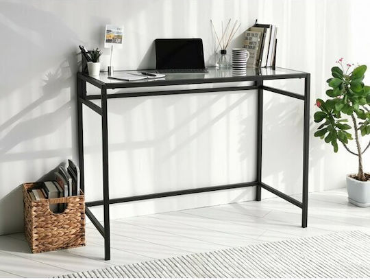 Γραφείο Asheboro 128 100x45x75εκ. Μαύρο