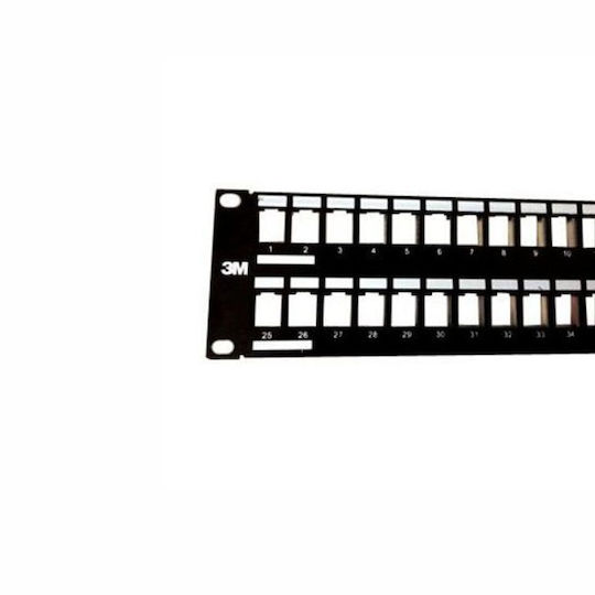 Patch Panel 3m Vol-ppca-f48k 48 Ports 19" 1u Cat.6 Stp Black