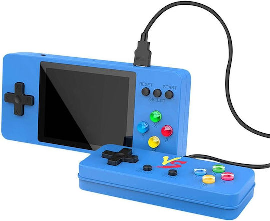 Mini-Arcade-Spiel K8 2-in-1 3,0" Bildschirm Tragbar 500 Eingebaute Spiele Blau