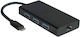 Roline Value Network Adapter 12.99.1109 From Usb Type C 3.1 To 10 100 1000 Rj-45 3x Usb 3.2 Black