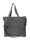 Azade Gray Canvas Beach Bag