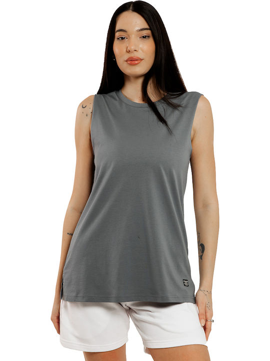 Essentials Women's Athletic Blouse Sleeveless Gray