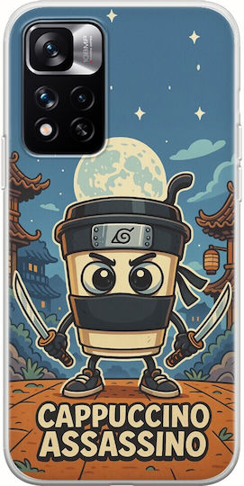 Brainrot Cappuccino Assasino Xiaomi Redmi Note 11 Pro Plus 5g Flexible TPU Transparent Silicone