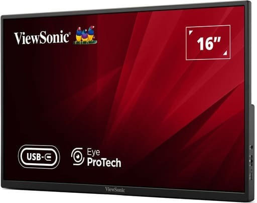 Viewsonic VA1650 IPS Tragbarer Monitor 16" FHD 1920x1080 mit Reaktionszeit 7ms GTG