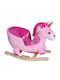 Deuba Unicorn Jucărie cu leagăn Unicorn pentru 10++ luni pentru greutate maximă de 45kg Roz