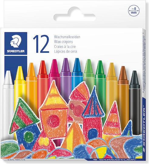 Set Creioane cu Ceară Staedtler Noris 12 Bucăți în Cutie de Carton de 8 mm