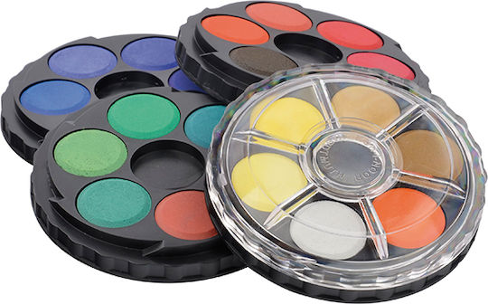 Watercolor Paints 24 Colors In A Round Packaging Koh-i-noor