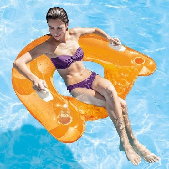 Saltea Gonflabilă cu Mânere Intex 1.52x0.99m Portocaliu