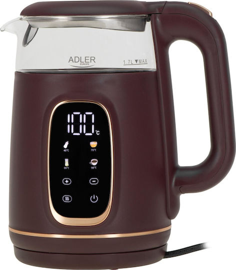 Adler Βραστήρας 1.7lt 1850W Burgundy